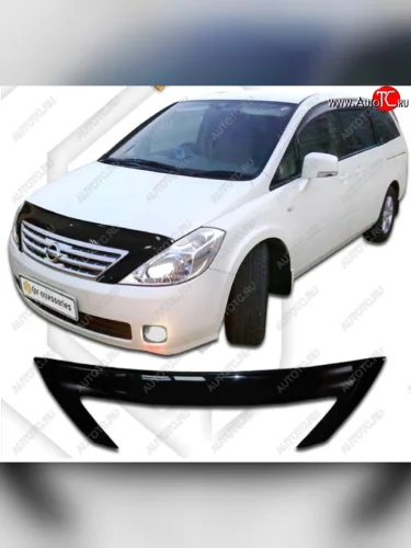 Дефлектор капота CA-Plastiс exclusive (Classic черный) Nissan Presage (2003-2009)