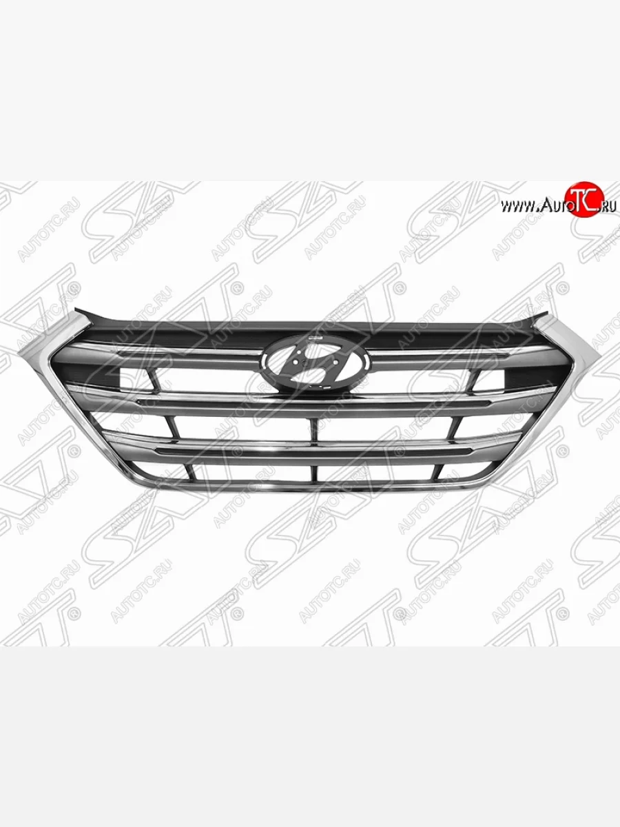 Решетка радиатора SAT (хром) Hyundai Tucson TL дорестайлинг (2015-2018)  в Керчи Республика Крым