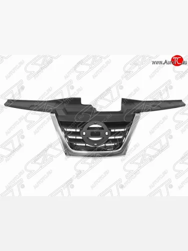 Решетка радиатора (хром/ центр. часть) SAT Nissan Juke  1 YF15 (2010-2014) дорестайлинг
