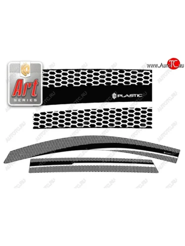 Дефлектора окон CA-Plastic (Серия Art белая) Nissan Qashqai  1 (2010-2013) J10 рестайлинг