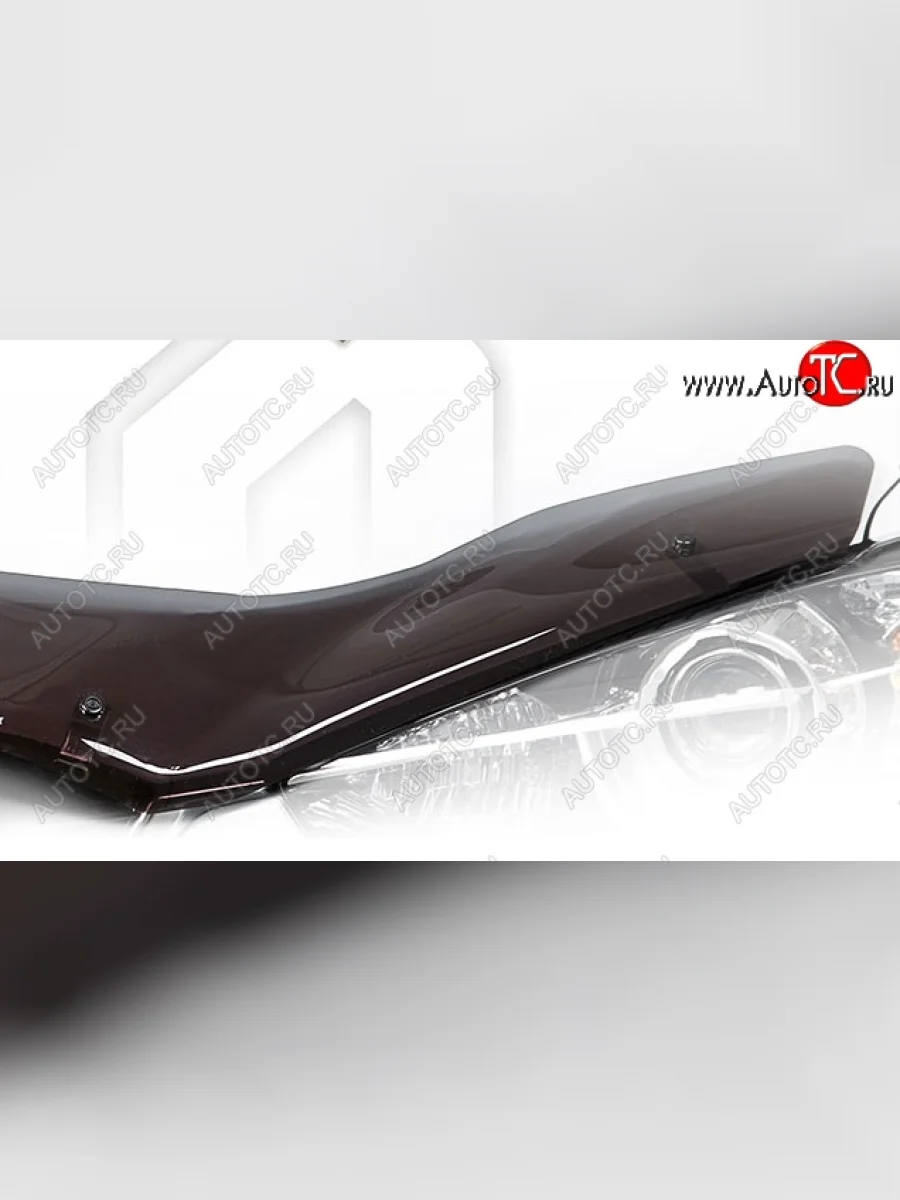 Дефлектор капота CA-Plastiс Nissan Serena C26 минивэн рестайлинг (2013-2016) (Classic полупрозрачный, Без надписи)  в Керчи Республика Крым