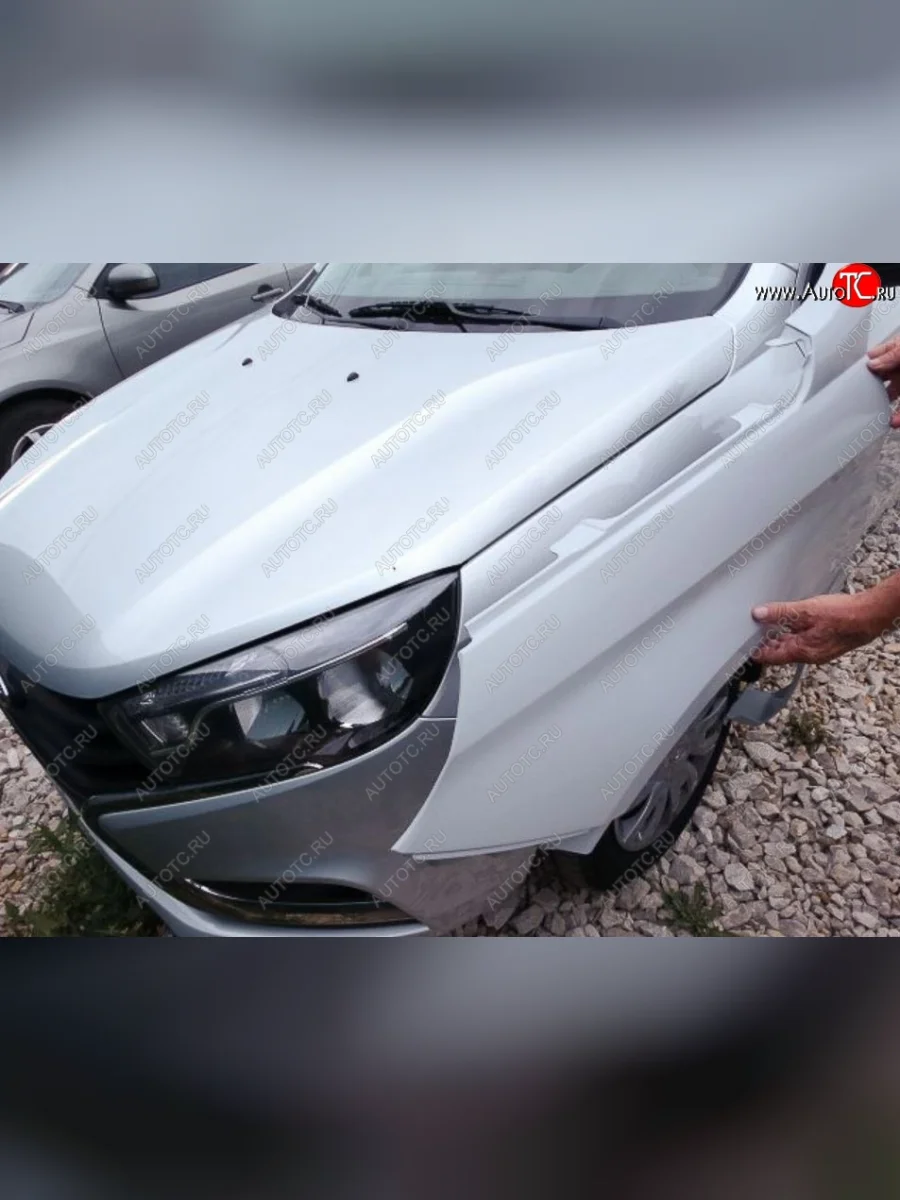 Переднее левое пластиковое крыло АвторитетПласт Лада ВАЗ Веста SW 2181 универсал дорестайлинг (2017-2022) (Неокрашенное)  в Керчи Республика Крым