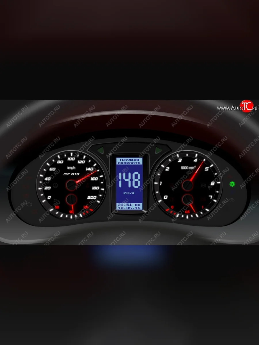 Комбинация приборов Ferrum GF 819 Black Лада ВАЗ 2110 седан (1995-2007)  в Керчи Республика Крым