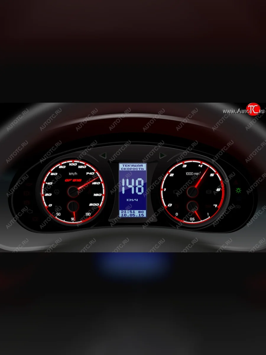 Комбинация приборов Ferrum GF 818 Black Лада ВАЗ 2110 седан (1995-2007)  в Воронеже Воронежской области