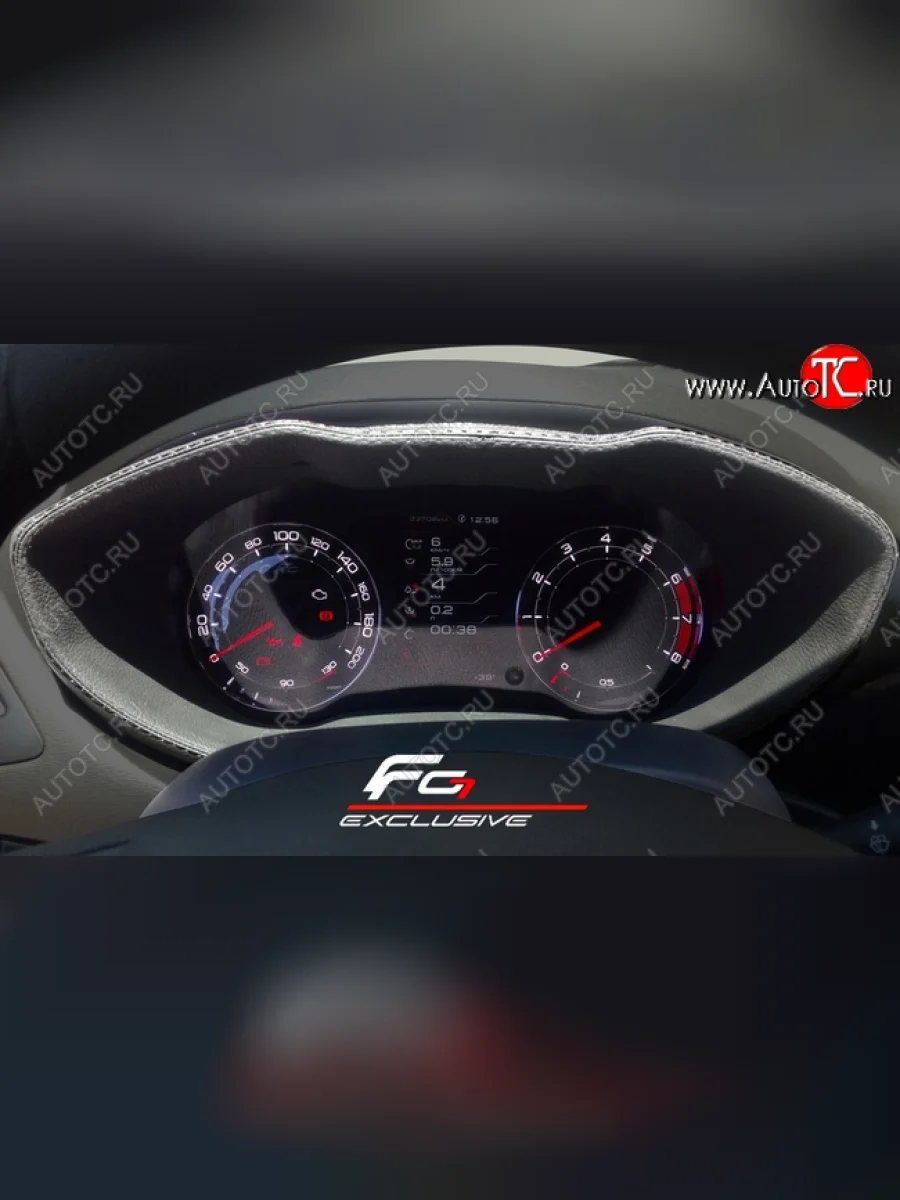 Комбинация приборов Ferrum GF 940 Exclusive Лада ВАЗ Веста Кросс SW 2181 универсал дорестайлинг (2017-2023) (Цвет нитки: красный)  в Перми Пермском крае