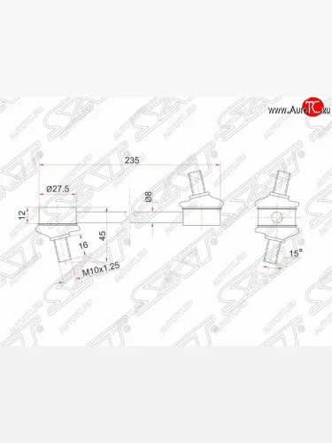 Стойка (тяга) заднего стабилизатора SAT Toyota Camry  V30 - Vista  седан