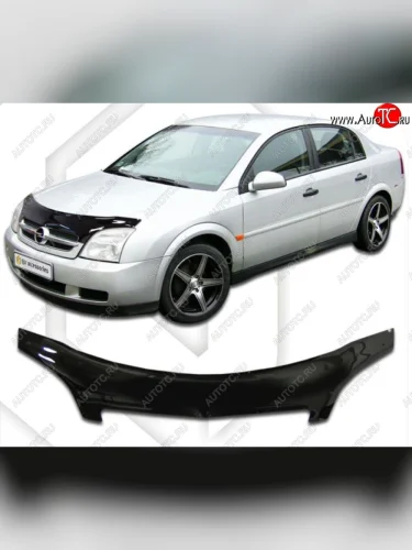 Дефлектор капота CA-Plastiс exclusive (Classic черный) Opel Vectra C лифтбэк дорестайлинг (2002-2006)