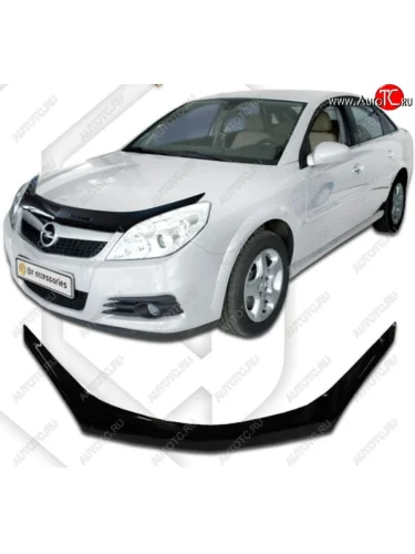 Дефлектор капота CA-Plastiс (Classic черный) Opel Vectra C седан рестайлинг (2005-2008)