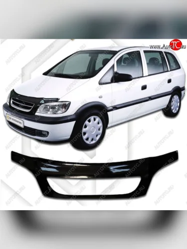 Дефлектор капота CA-Plastiс exclusive (Classic черный) Opel Zafira A (1999-2006)