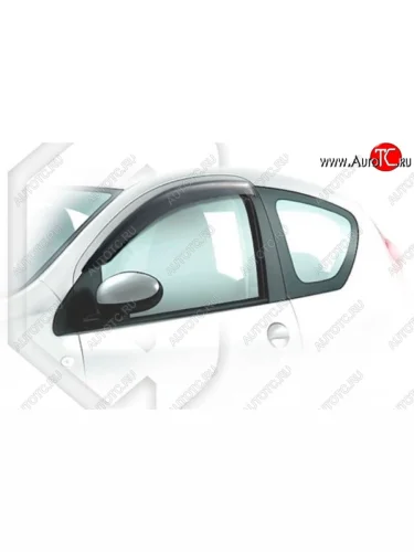 Дефлектора окон CA-Plastic (Classic полупрозрачный) Peugeot 107  PN (2005-2009) хэтчбэк 3 дв. дорестайлинг