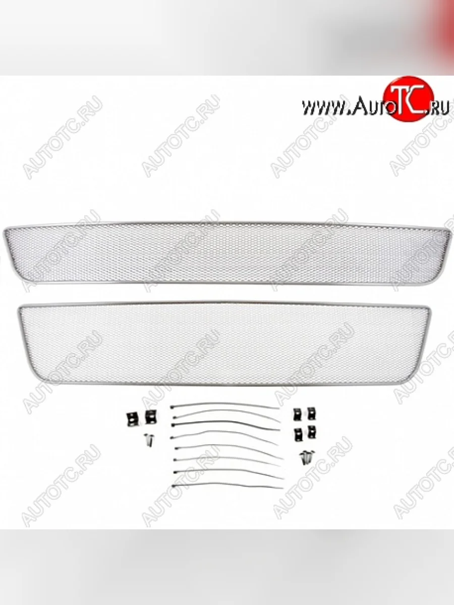 Сетка в воздухозаборник бампера Arbori (20 мм) Chevrolet Aveo T300 хэтчбек (2011-2015) (Хром)  в Воронеже Воронежской области