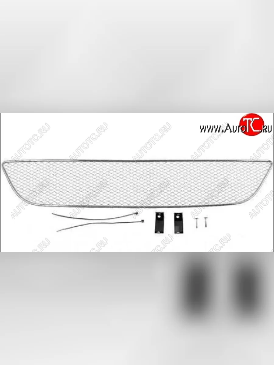 Сетка в воздухозаборник бампера Arbori (10 мм) Chevrolet Aveo T300 хэтчбек (2011-2015) (Хром)  в Керчи Республика Крым