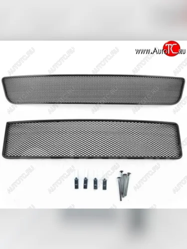 Сетка в воздухозаборник бампера Arbori (20 мм, сота) (Черная) Chevrolet Orlando (2011-2018)