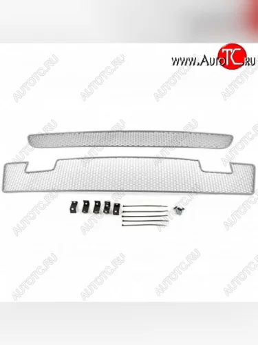 Сетка в воздухозаборник бампера Arbori (10 мм) (Хром) CITROEN Berlingo  B9 (2015-2022) рестайлинг