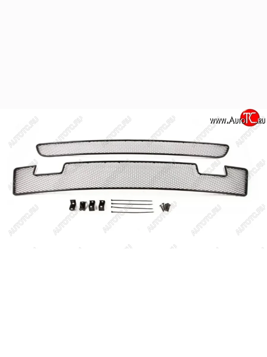 Сетка на бампер внешняя черн., 20 мм (сота) CITROEN Berlingo B9 рестайлинг (2015-2022) (Черная)  в Керчи Республика Крым