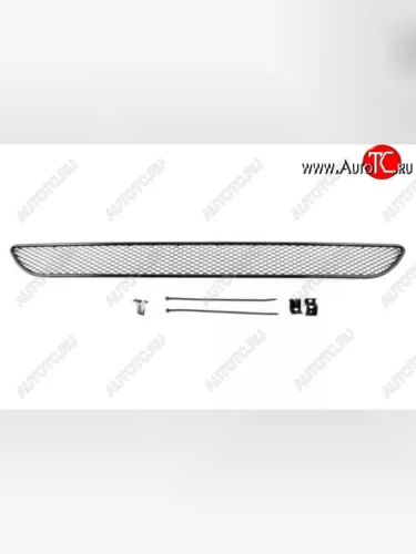 Сетка в воздухозаборник бампера Arbori (20 мм, сота) (Хром) Ford Fiesta 6 хэтчбэк 3 дв. рестайлинг (2012-2019)