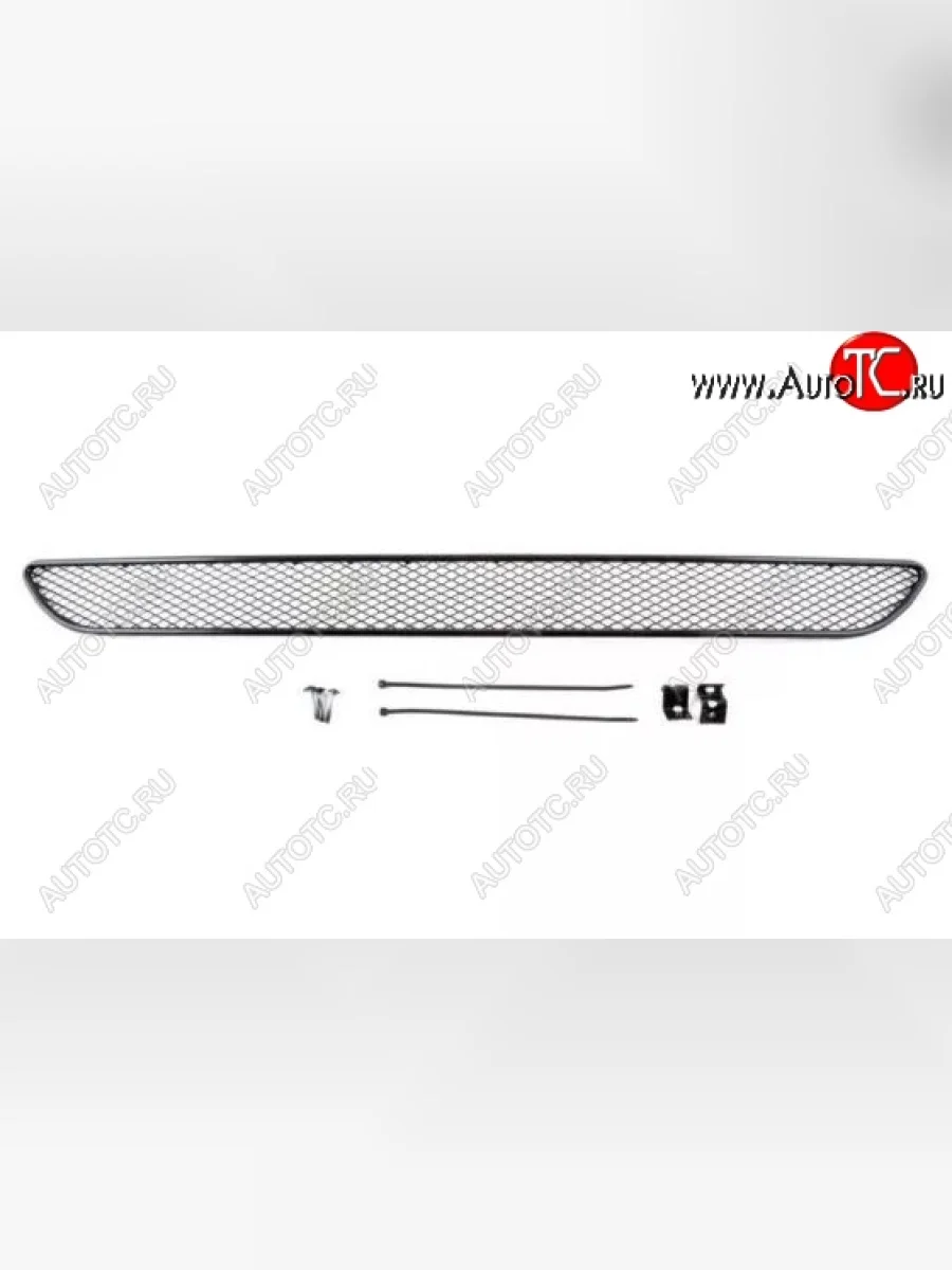 Сетка в воздухозаборник бампера Arbori (10 мм) Ford Fiesta 6 хэтчбэк 3 дв. рестайлинг (2012-2019) (Черная)  с доставкой в г. Керчь