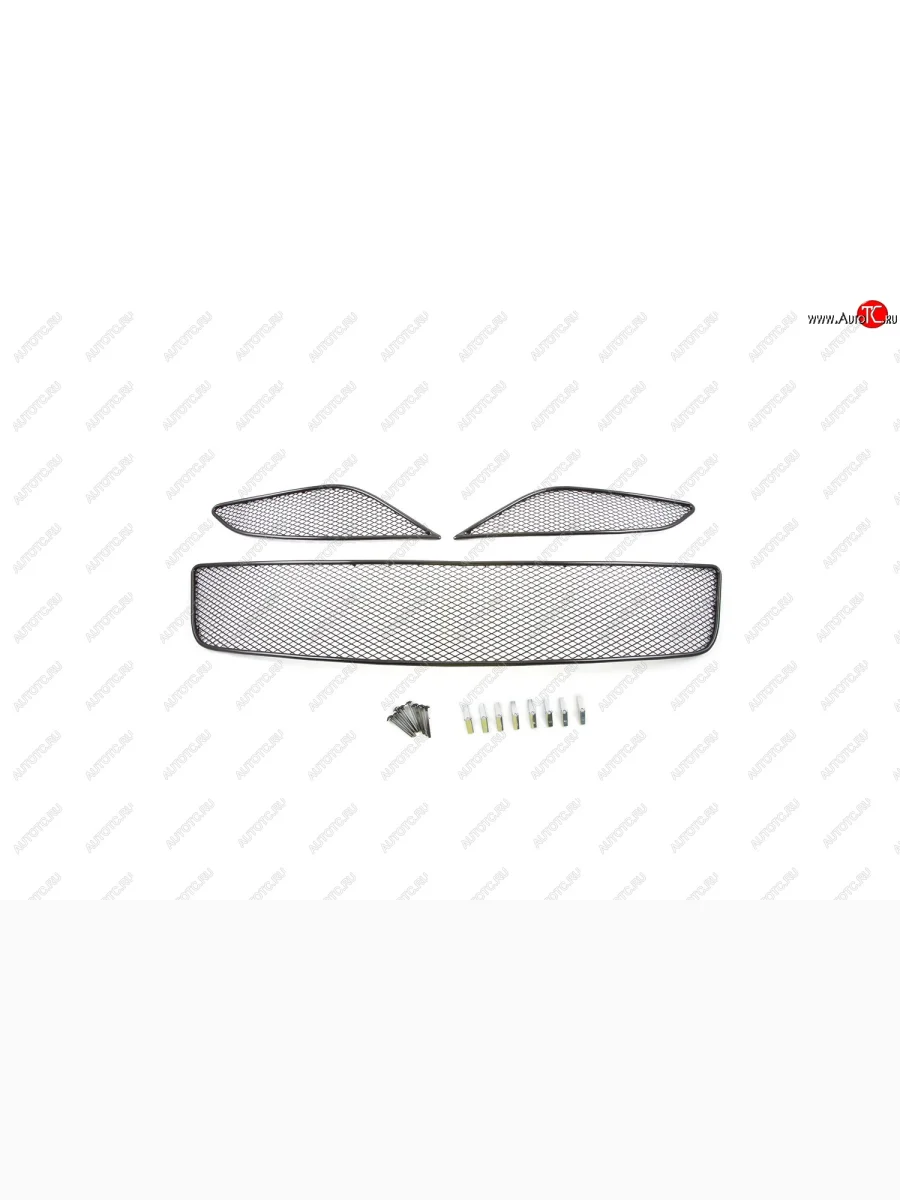 Сетка в воздухозаборник бампера Arbori (15 мм) Great Wall Hover H5 (2010-2017) (Черная)  с доставкой в г. Пермь