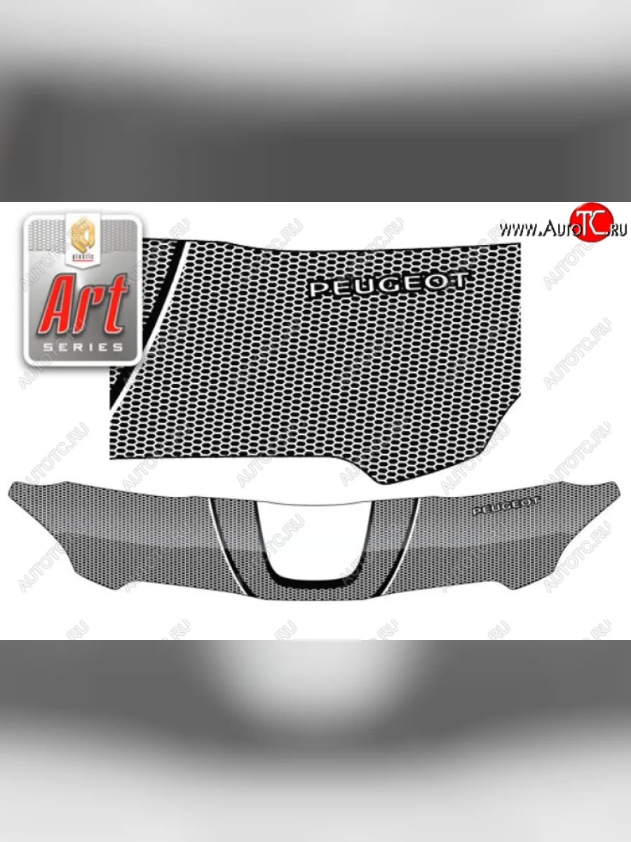 Дефлектор капота CA-Plastiс Peugeot 301 (2012-2017) (Серия Art черная)  в Самаре Самарской области