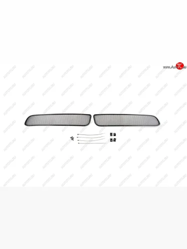 Сетка в воздухозаборник бампера Arbori (20 мм, сота) (Хром) INFINITI Q50  V37 (2013-2017) дорестайлинг