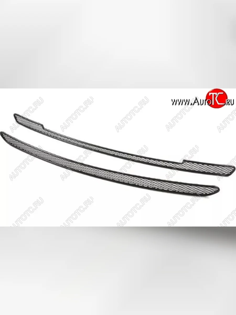 Сетка в воздухозаборник бампера Arbori (15 мм, 2 шт.)  Лада ВАЗ Гранта (2011-2017) 2190 (Хром)  в Воронеже Воронежской области