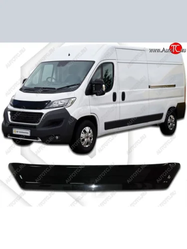 Дефлектор капота CA-Plastiс (Classic черный) Peugeot Boxer 290 (2014-2025)