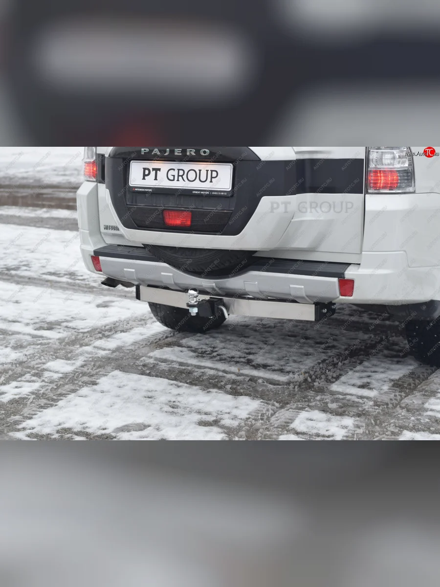 Фаркоп Petroil Tuning (съемный квадрат)  Mitsubishi Pajero (2014-2020) 4 V90  с доставкой в г. Пермь