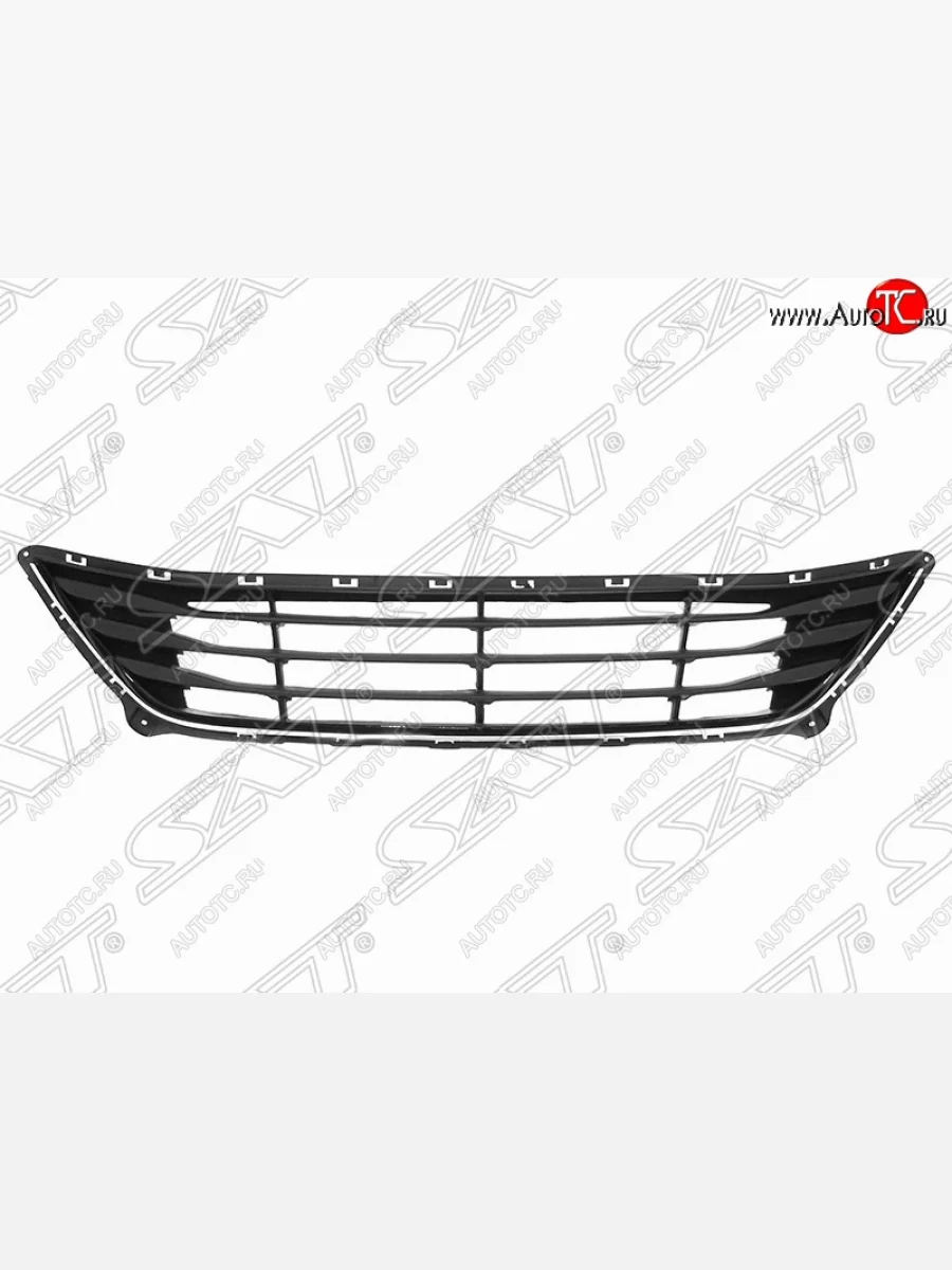 Решетка в передний бампер SAT (центр./ в сборе с молдингом) Hyundai Elantra MD рестайлинг (2013-2016)  в Керчи Республика Крым