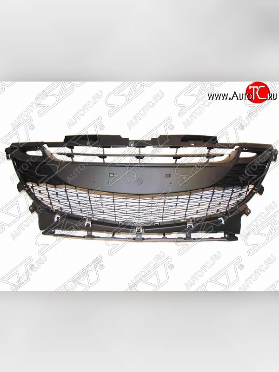 Решетка в передний бампер (центр.) (STD TYPE) SAT Mazda 3/Axela BL дорестайлинг, хэтчбэк 5 дв. (2009-2011)  с доставкой в г. Пермь