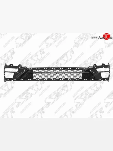 Решетка в передний бампер SAT (под диодные туманки) KIA Rio 3 QB рестайлинг седан (2015-2017)