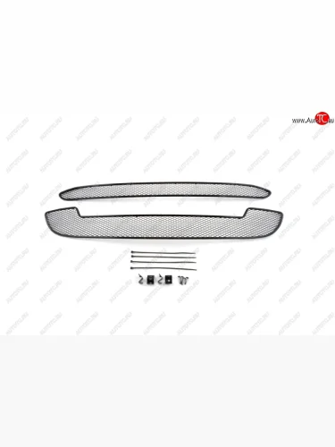 Сетка в воздухозаборник бампера Cross Arbori (15 мм) (Черная) Лада ВАЗ Калина  2194 (2014-2018) универсал