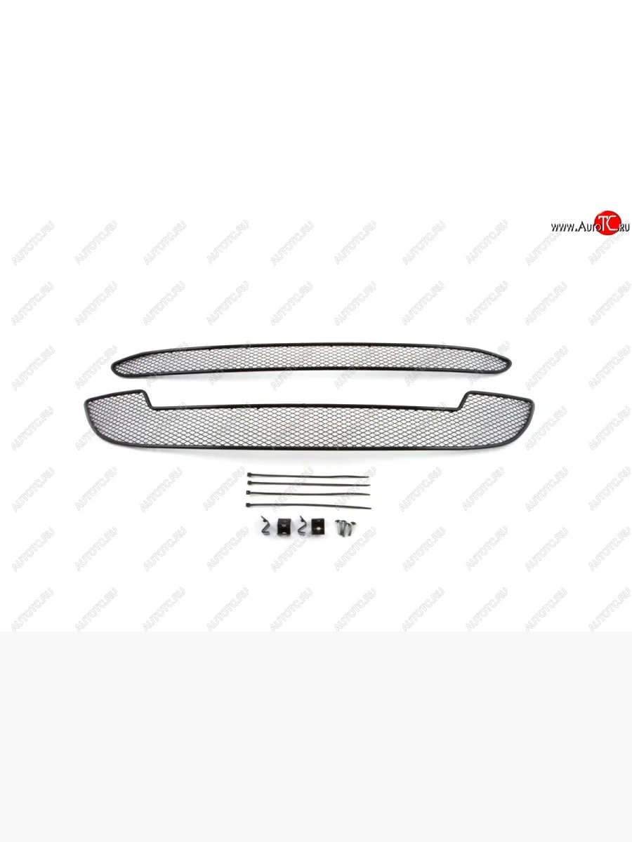 Сетка в воздухозаборник бампера Cross Arbori (15 мм) Лада ВАЗ Калина 2194 универсал (2014-2018) (Черная)  в Керчи Республика Крым