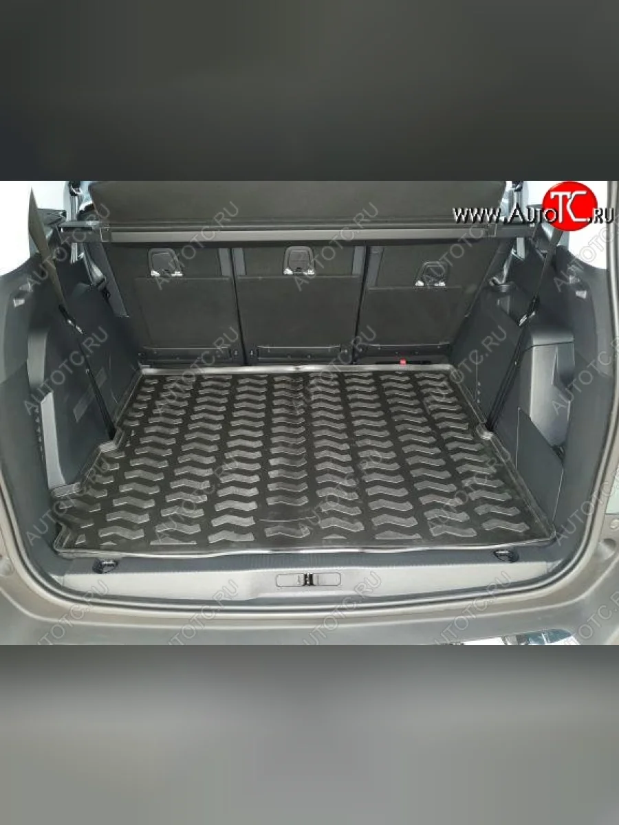 Коврик багажника Aileron (5 мест, сложен 3 ряд) Peugeot 5008 T87 дорестайлинг (2017-2020)  в Перми Пермском крае