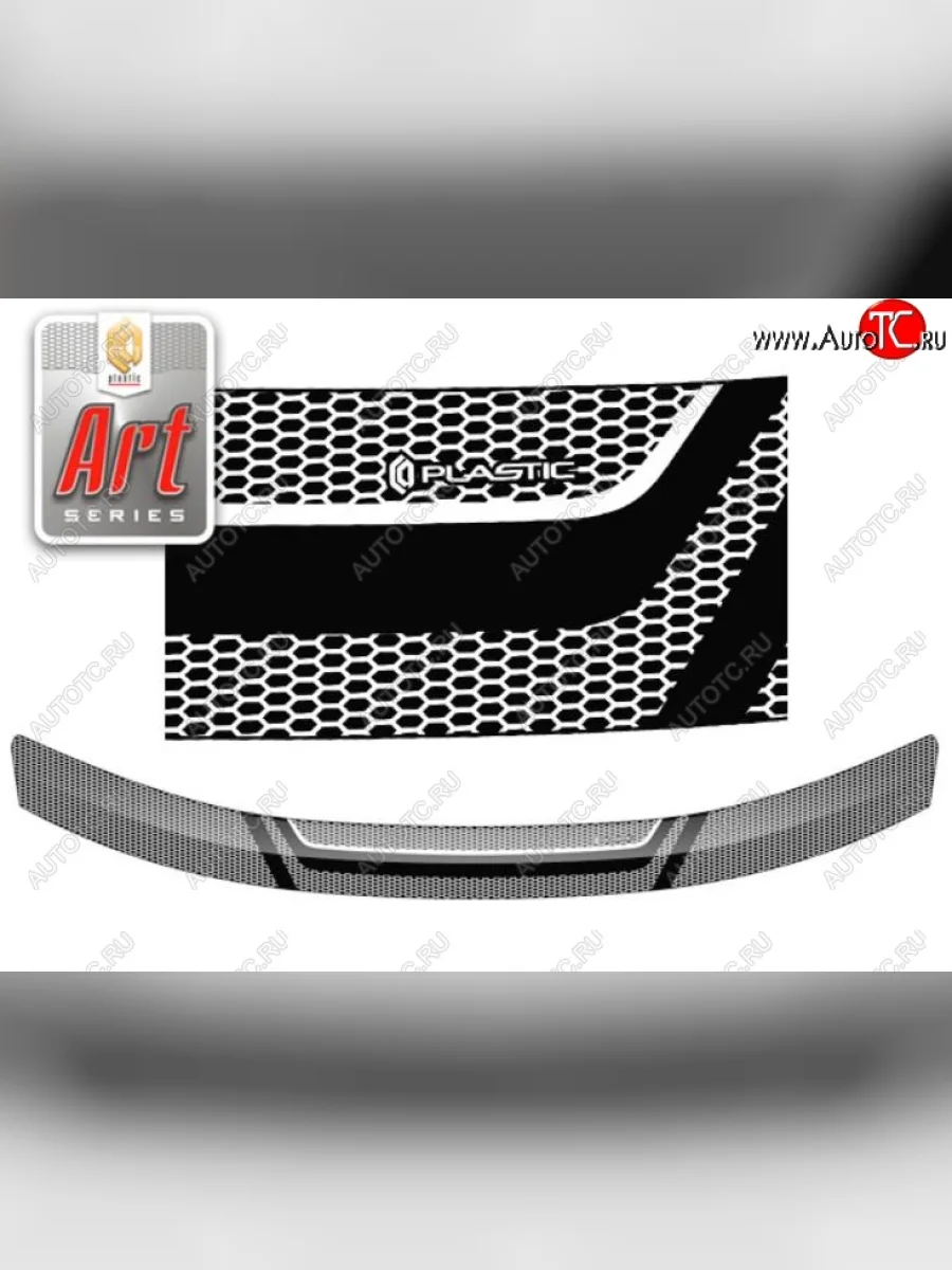 Дефлектор капота CA-Plastiс Renault Duster HS дорестайлинг (2010-2015) (Серия Art серебро)  в Перми Пермском крае