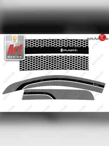 Дефлектора окон CA-Plastic (Серия Art графит) Renault Duster  HS (2010-2015) дорестайлинг