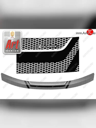 Дефлектор капота CA-Plastiс (серия Art черная) Renault Duster HS рестайлинг (2015-2021)