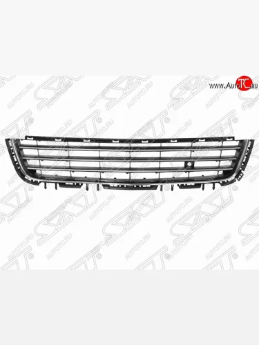 Решётка в передний бампер (с хром молдингами ) SAT Opel Astra H хэтчбек 5дв дорестайлинг (2004-2007)