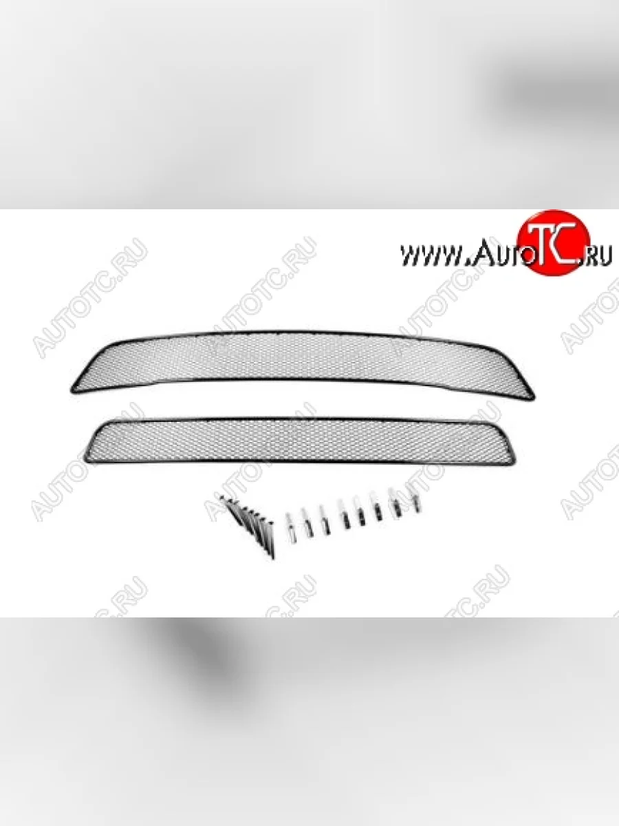 Сетка в воздухозаборник бампера Arbori (10 мм) Mitsubishi Outlander GF дорестайлинг (2012-2014) (Хром)  с доставкой в г. Керчь