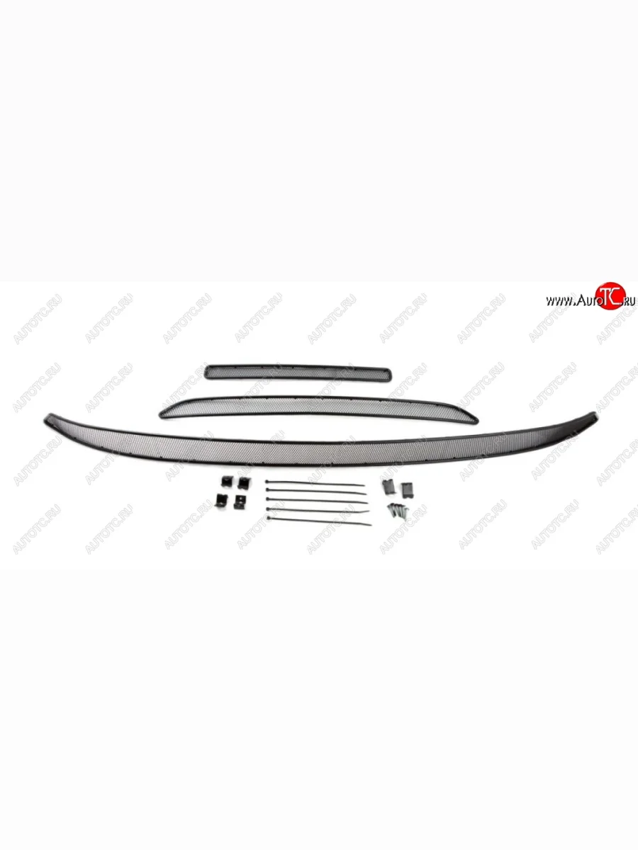 Сетка в воздухозаборник бампера Arbori (10 мм) Mitsubishi Outlander GF 2-ой рестайлинг (2015-2018) (Черная)  в Керчи Республика Крым