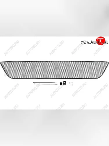 Сетка в воздухозаборник бампера Arbori (10 мм) (Хром) Nissan Navara  2 D40 (2010-2016) рестайлинг