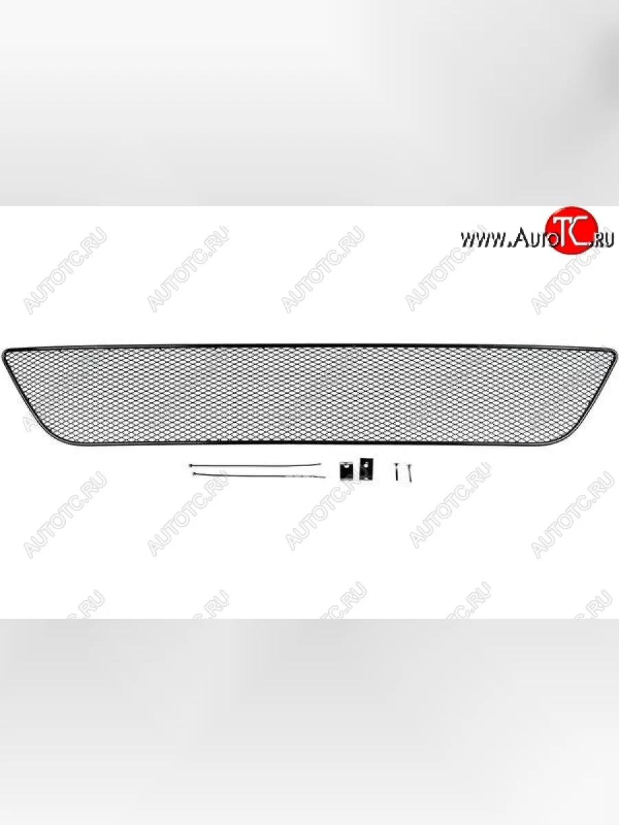 Сетка в воздухозаборник бампера Arbori (10 мм) Nissan Navara 2 D40 рестайлинг (2010-2016) (Хром)  с доставкой в г. Керчь