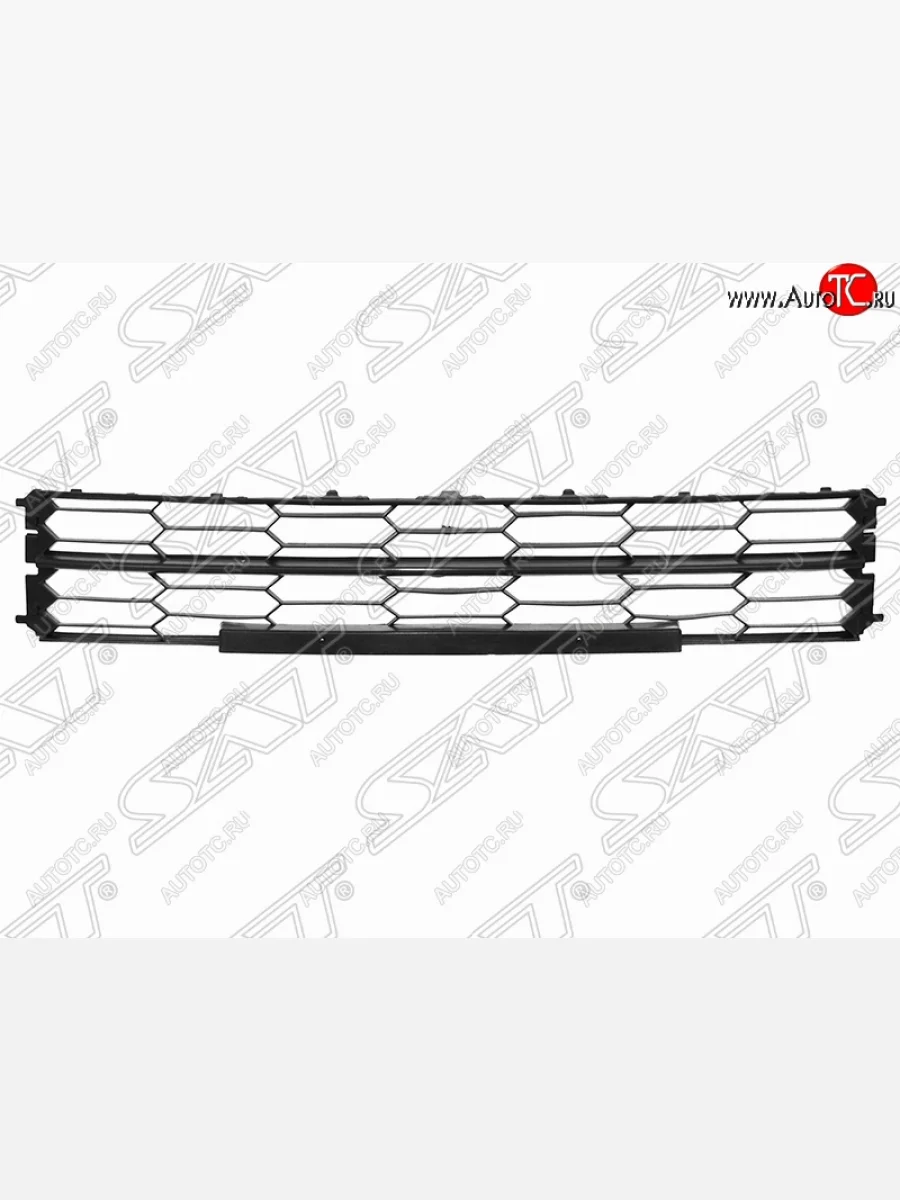 Решетка в передний бампер SAT  Skoda Superb (2013-2015) (B6) 3T, B6 (3T5) (черная)  в Керчи Республика Крым