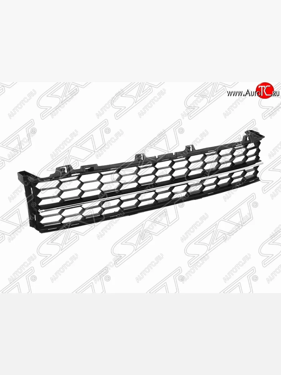 Решётка в передний бампер (с хром молдингом) SAT Skoda Superb B8 (3V) лифтбэк дорестайлинг (2015-2019)  в Перми Пермском крае
