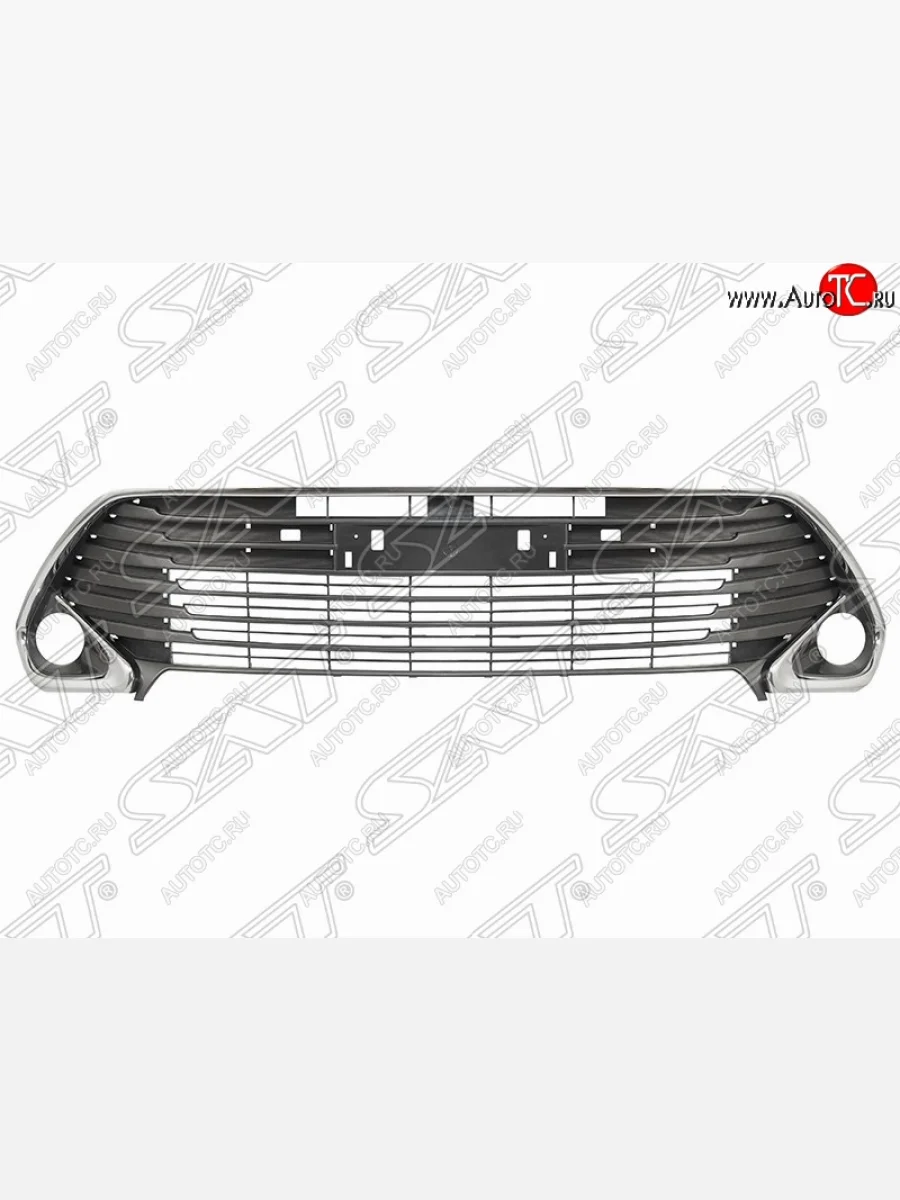 Решётка в передний бампер (с хром молдингом) (RUSSIAN TYPE) SAT  Toyota Camry (2014-2017) XV55  в Керчи Республика Крым