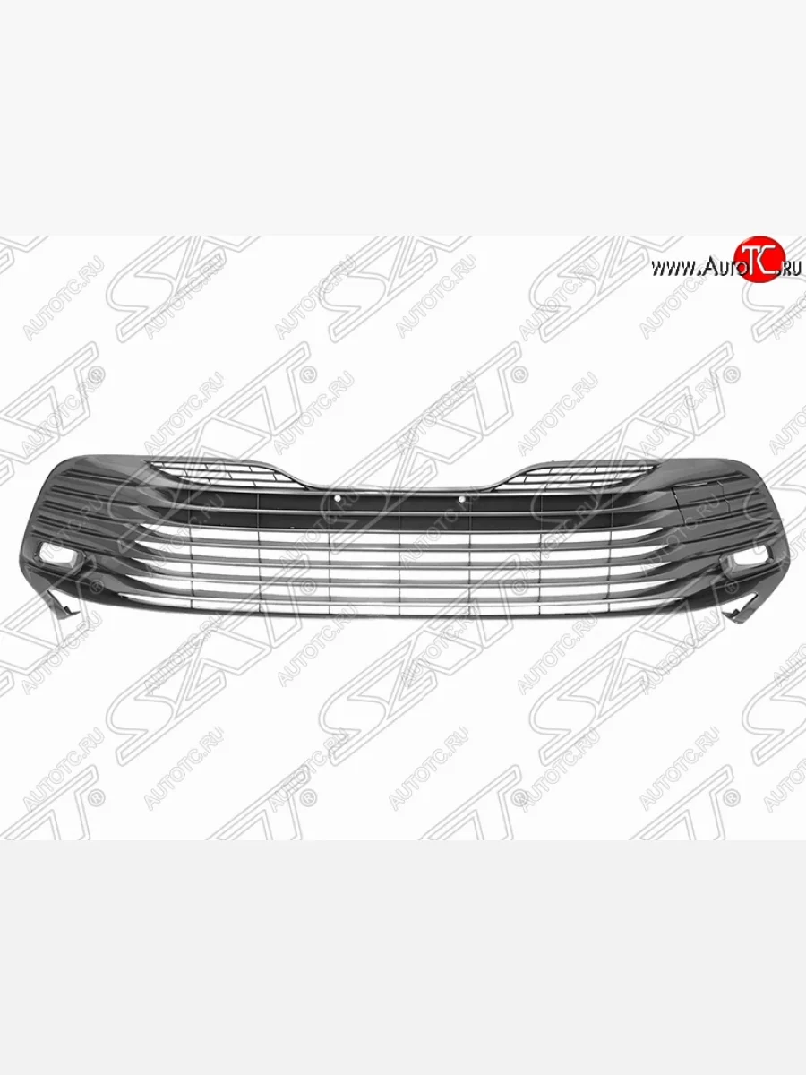 Решётка в передний бампер SAT Toyota Camry XV70 дорестайлинг (2017-2021) (Серая)  в Самаре Самарской области