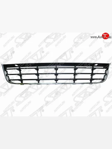 Решётка в передний бампер (с хром молдингом) SAT Volkswagen Passat B6 универсал (2005-2010)