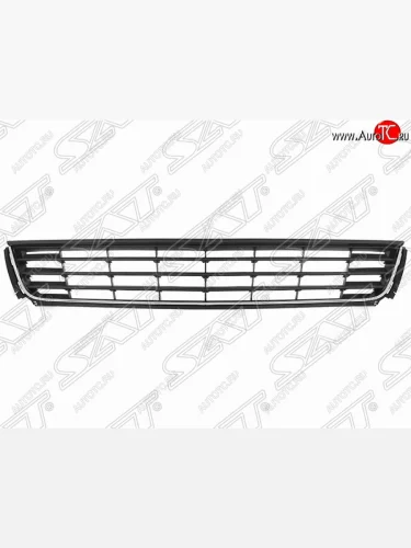 Решётка в передний бампер SAT (с хромом) Volkswagen Polo  Mk5 6R,6C,61 (2009-2015) седан дорестайлинг
