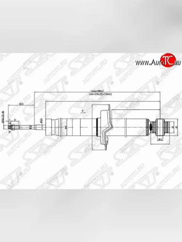 Амортизатор задний SAT (LH=RH) Honda CR-V ( RD4,RD5,RD6,RD7,RD9 ,  RE1,RE2,RE3,RE4,RE5,RE7) (2001-2012) дорестайлинг, рестайлинг