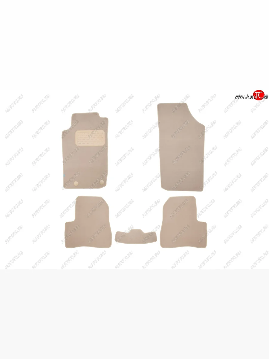 Коврики в салон Klever Premium (текстиль) Peugeot 206 хэтчбэк 5 дв. 2AC дорестайлинг (1998-2003) (Бежевый)  с доставкой в г. Керчь
