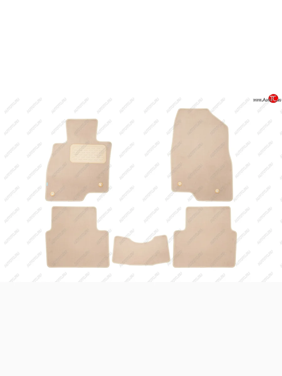 Коврики в салон Klever Premium (текстиль) Mazda 3/Axela BM дорестайлинг, хэтчбэк (2013-2016) (Бежевый)  в Самаре Самарской области
